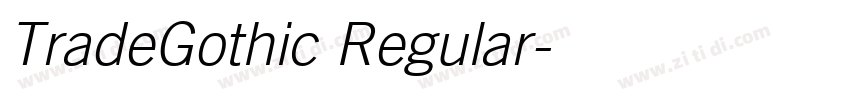 TradeGothic Regular字体转换